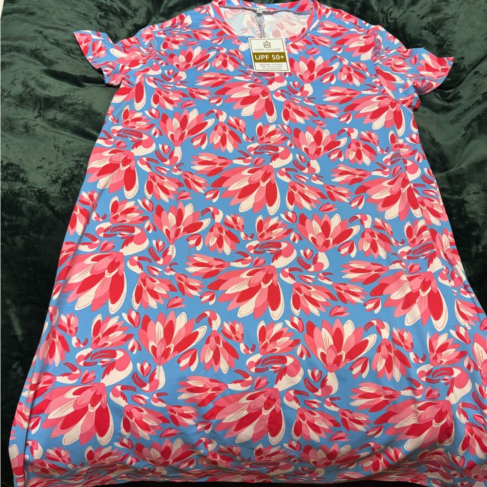 Floral Pink and Blue Women's Dress